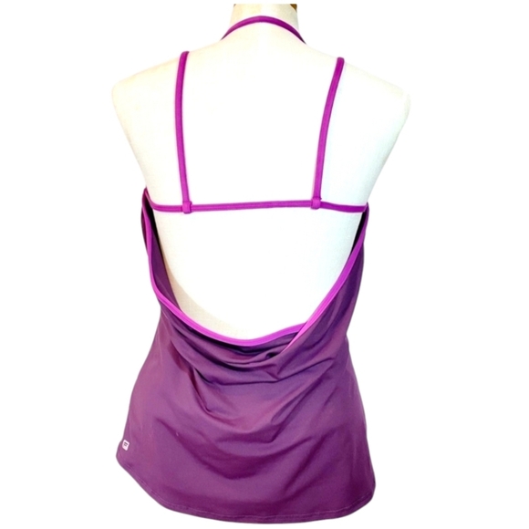 🎁Fabletics Purple Open Back Workout Tank Top - Picture 7 of 8